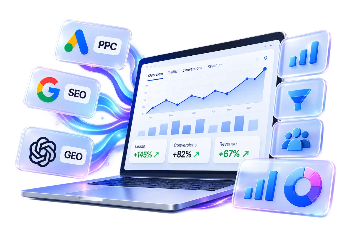 SEO, PPC, GEO — система залучення клієнтів та маркетингової аналітики